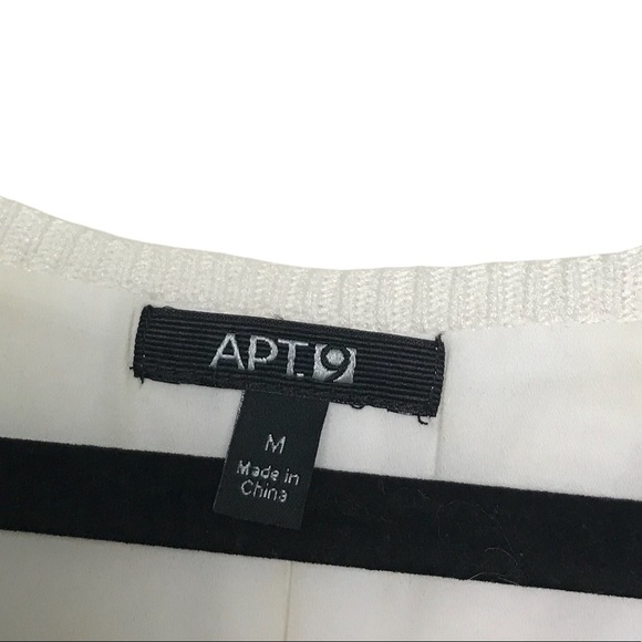 Apt 9 White Split Back Sleeveless Tank Top Blouse Medium - Picture 7 of 10